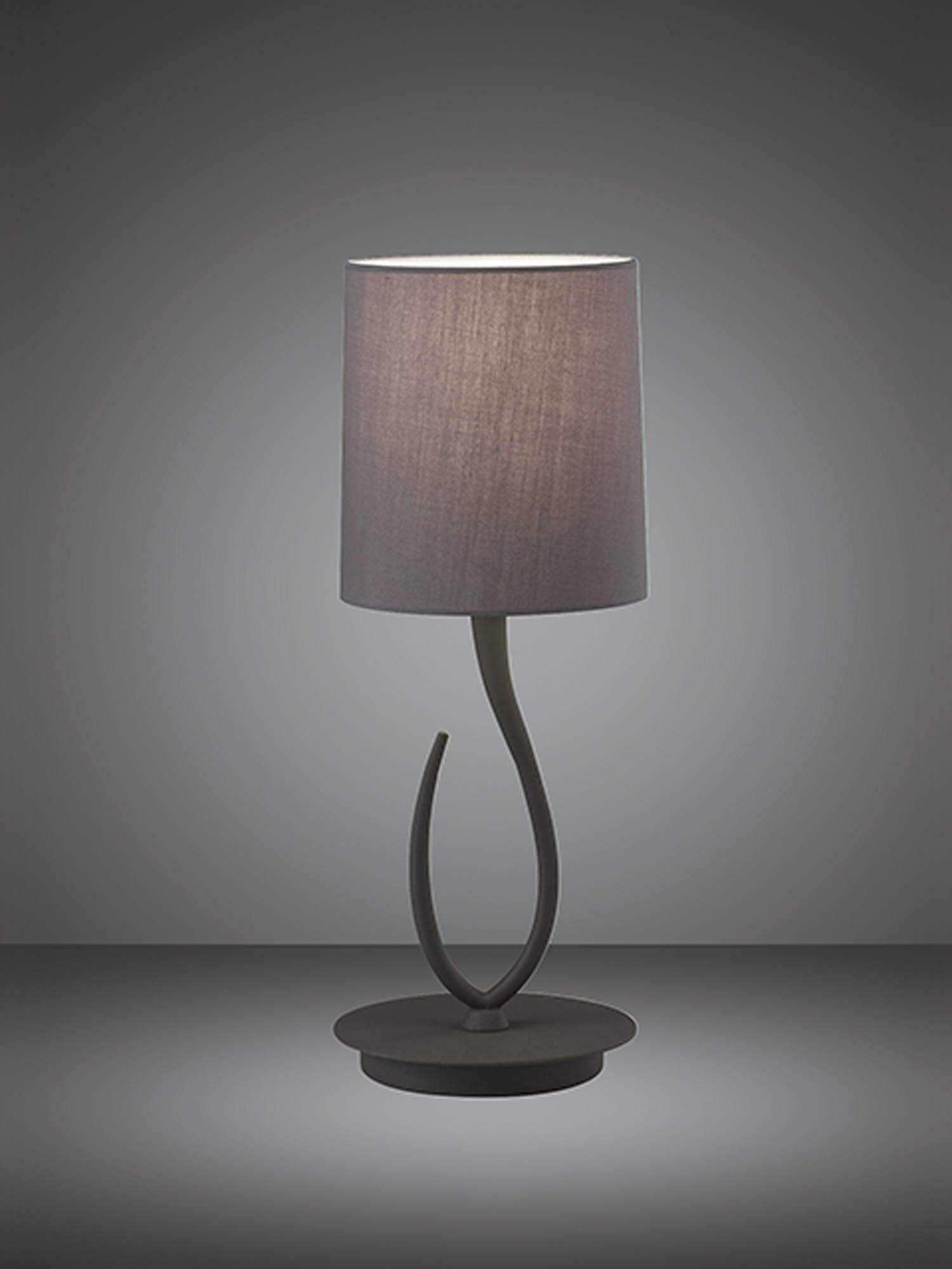 Lua Ash Grey Table Lamps Mantra Shaded Table Lamps